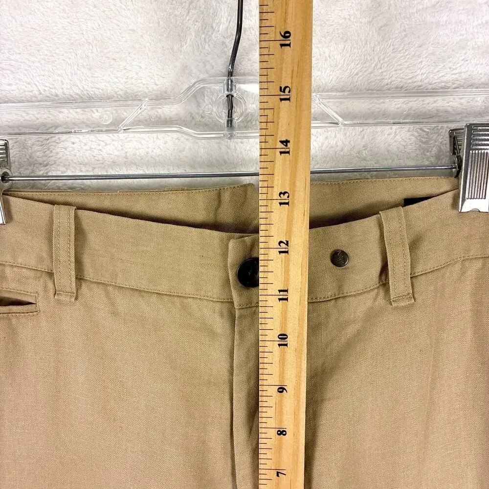 Rag and Bone Pants Mens 34 (36) Tan Linen Trousers Preppy Chino Classic Summer